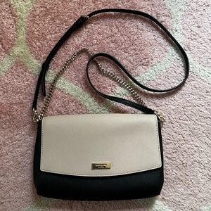 Kate Spade Madison Willow Convertible Crossbody Bag - Black and Beige